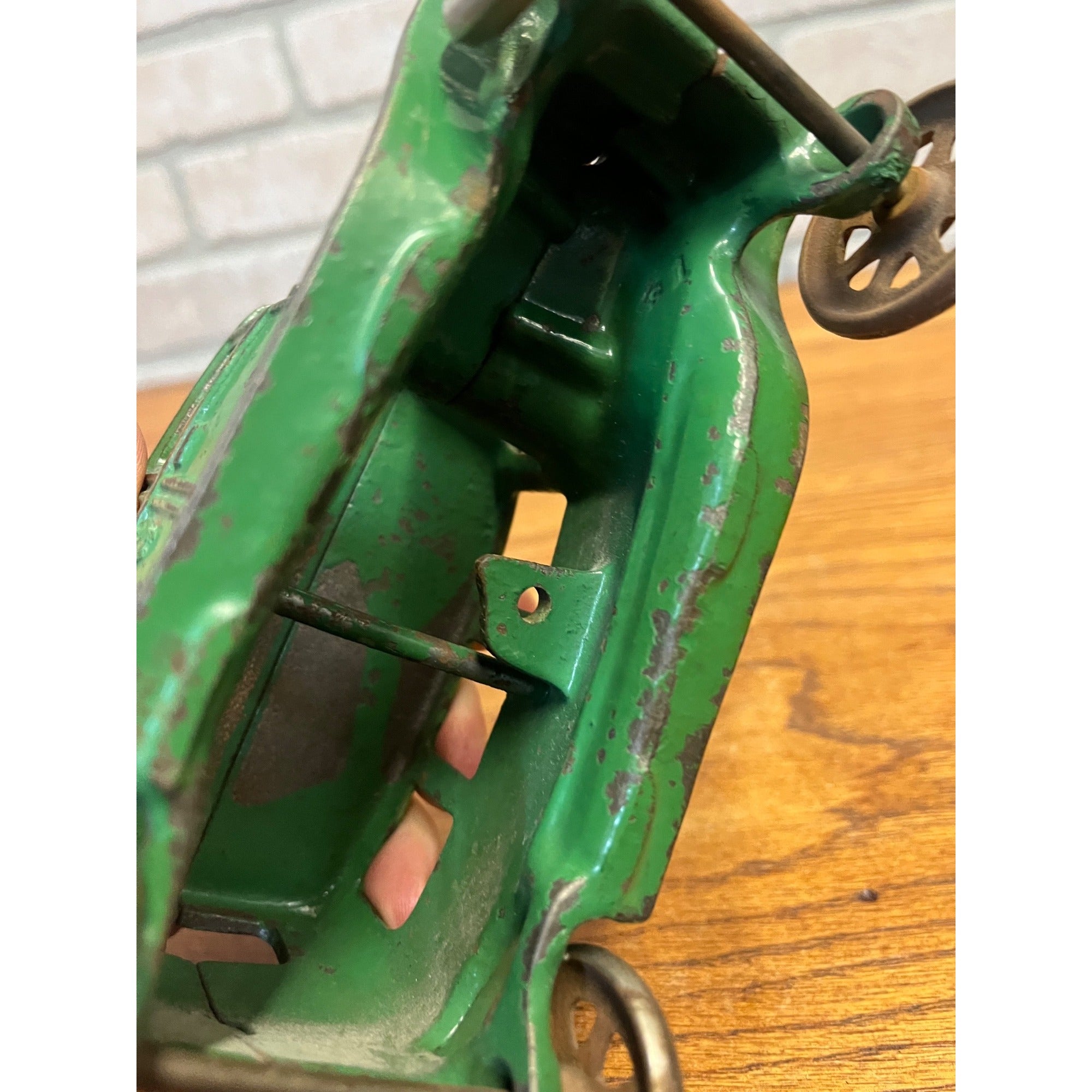 Antique Arcade Cast Iron Ford Model T Automobile 4-Door Original Green Paint Toy