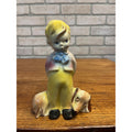Vintage Elsa "A Boy and His Dog"  Dachshund Ceramic Figurine MCM