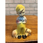 Vintage Elsa "A Boy and His Dog"  Dachshund Ceramic Figurine MCM