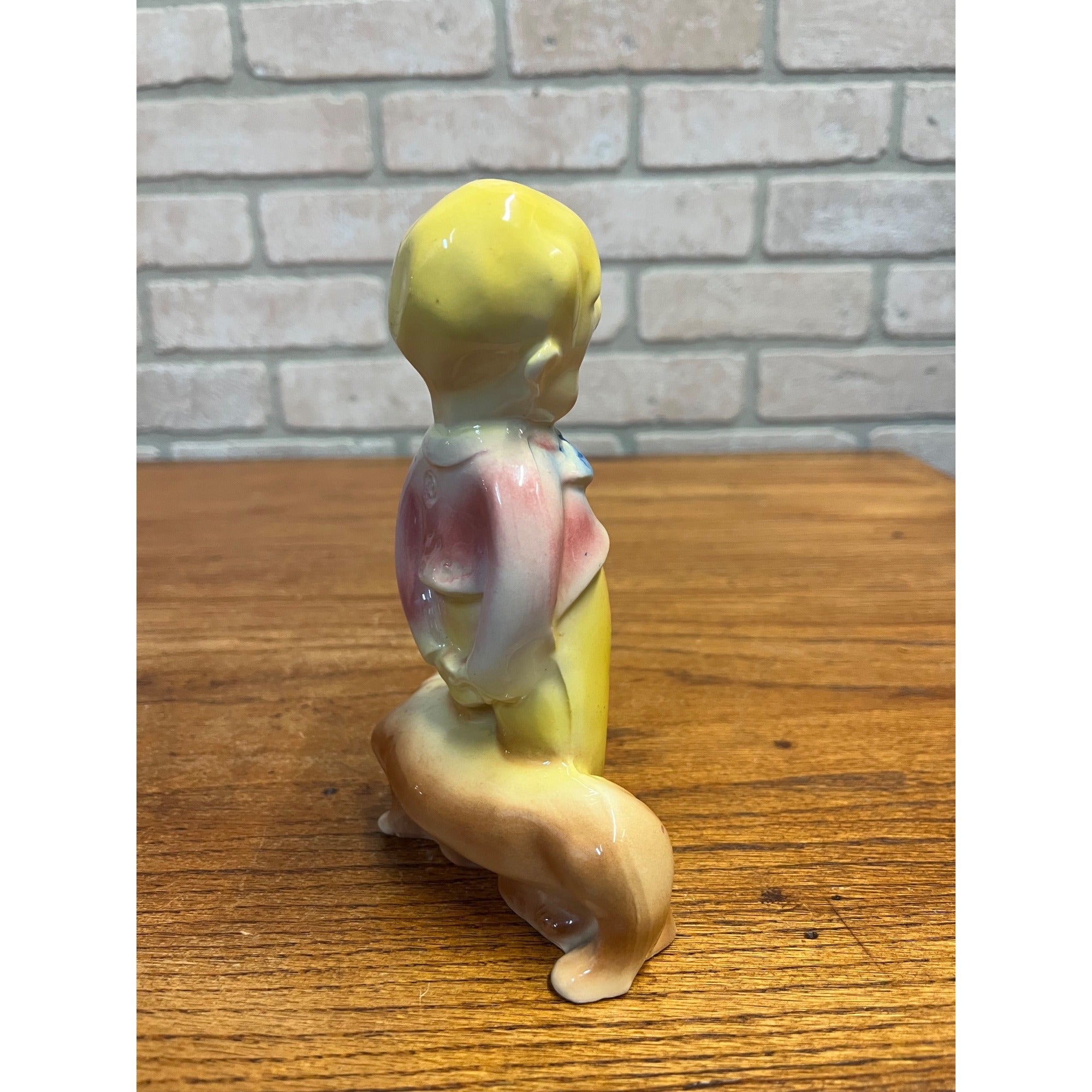 Vintage Elsa "A Boy and His Dog"  Dachshund Ceramic Figurine MCM