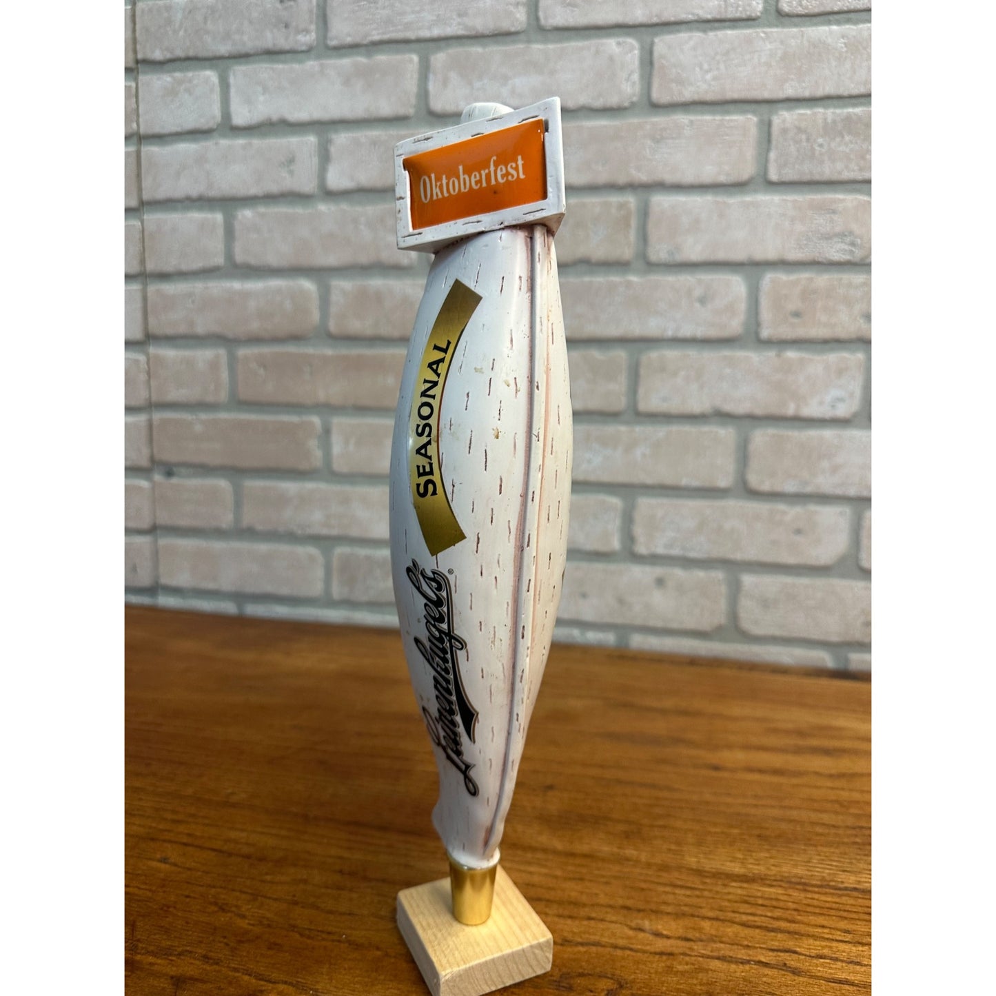 Vintage Leinenkugel Seasonal Oktoberfest Canoe Shaped Beer Tap Handle