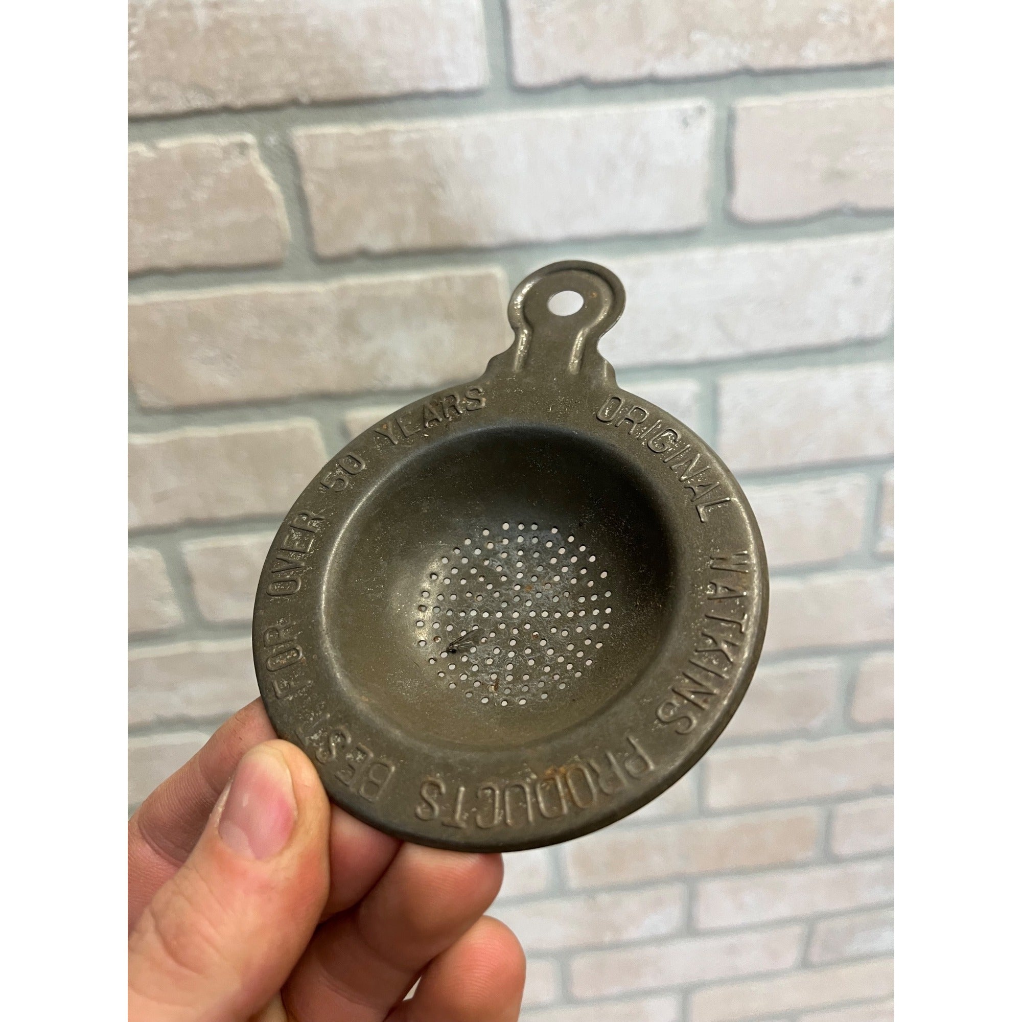 Vintage Watkins Products Advertising Metal Kitchen Tool Egg Separator