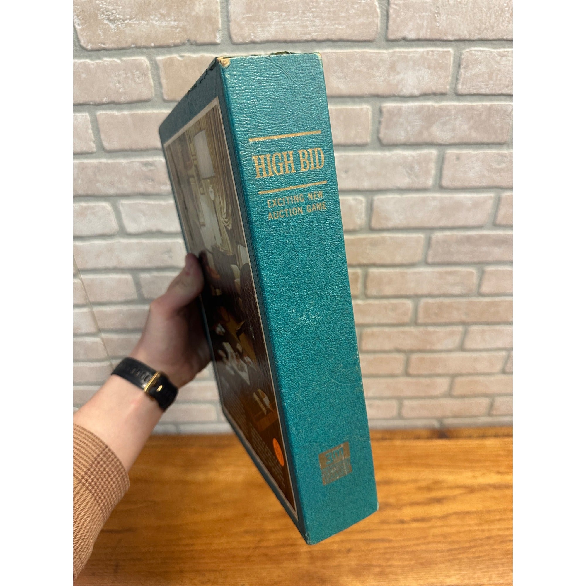 1965 Hi-Bid The Auction Game 3M Bookshelf Game Slightly Played Complete