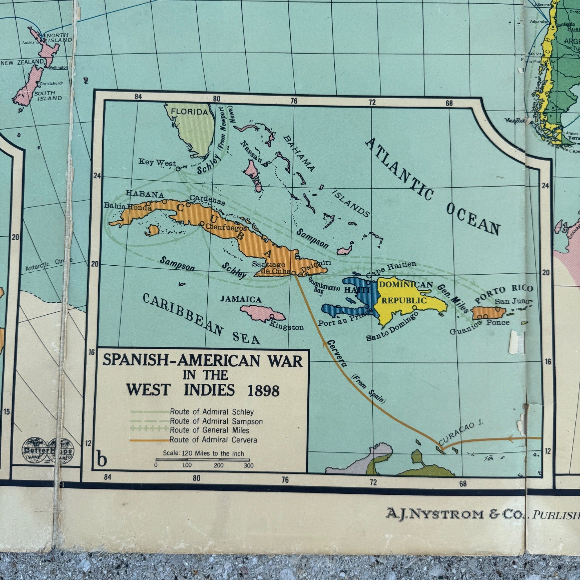 Sanford United States World Power Map Military World War Wars SG 20 School