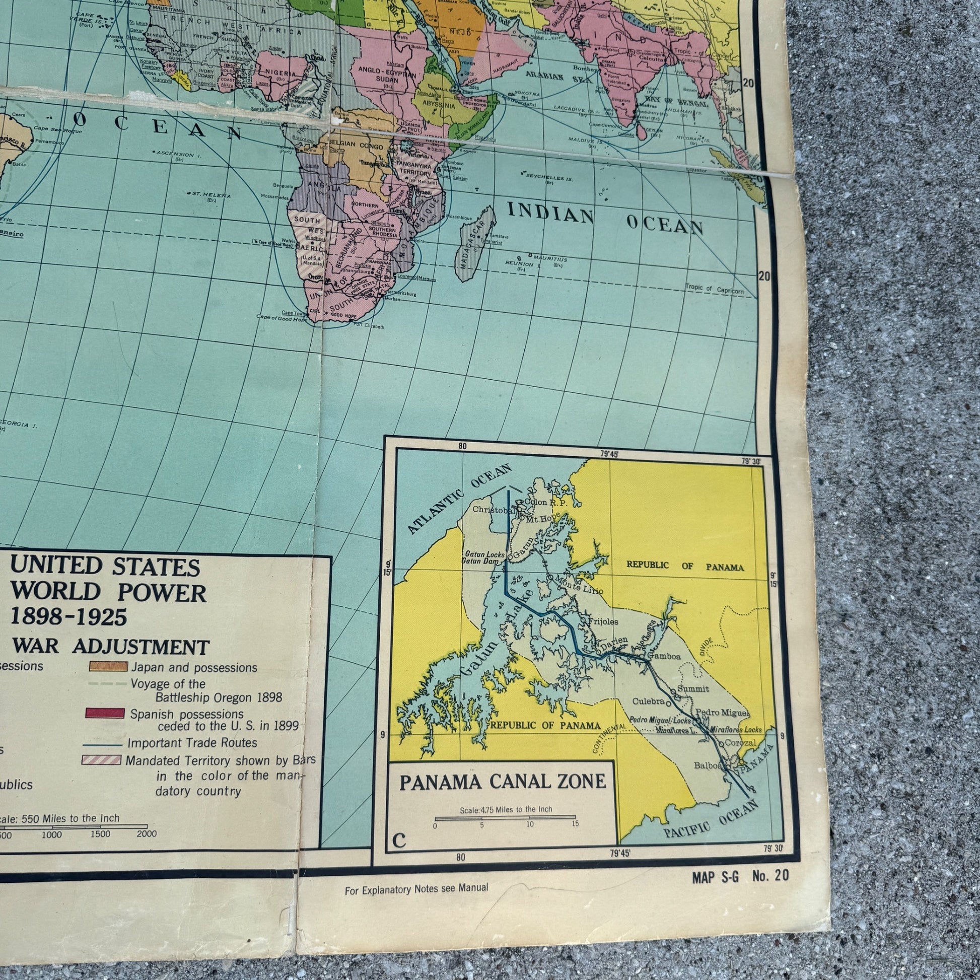 Sanford United States World Power Map Military World War Wars SG 20 School