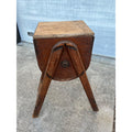 Antique Primitive 19th c. Standing Wooden Butter Churn Hand Crank Four-Legged