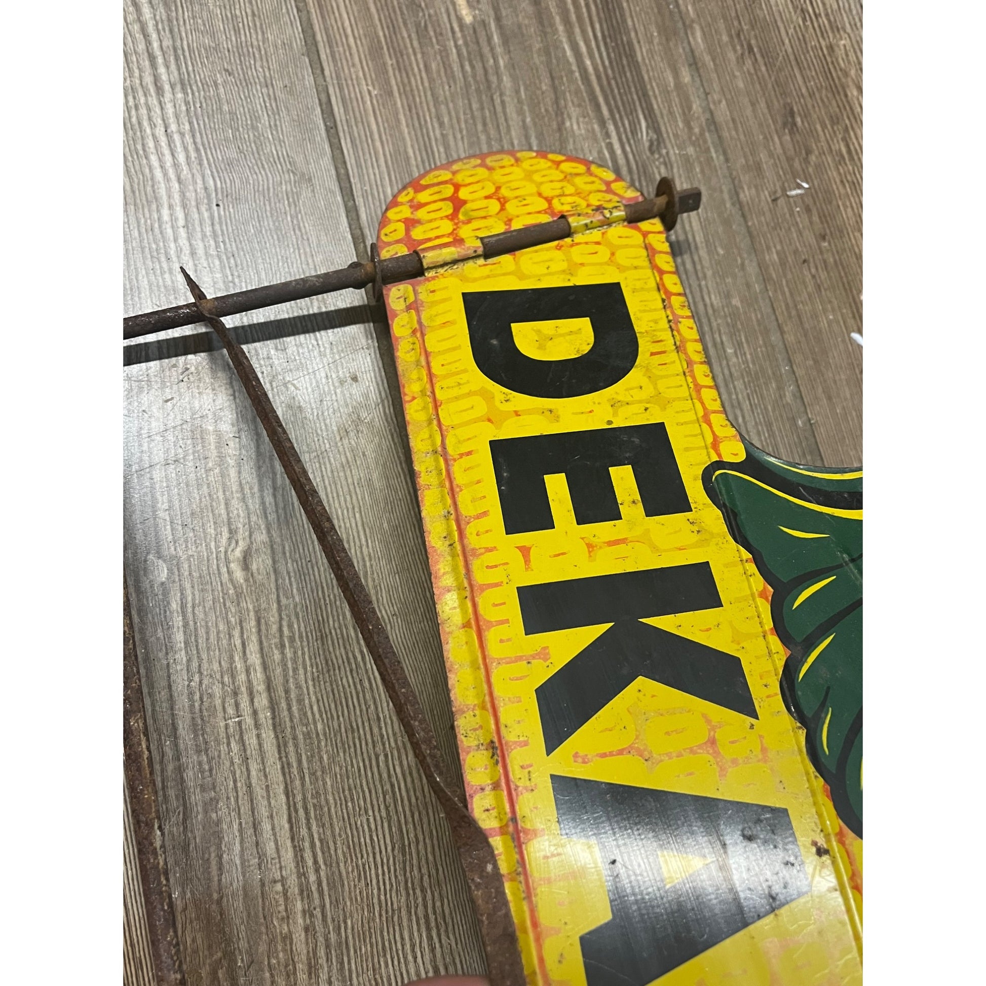 Vintage Dekalb Seed Corn Tin Metal Advertising Weathervane Sign