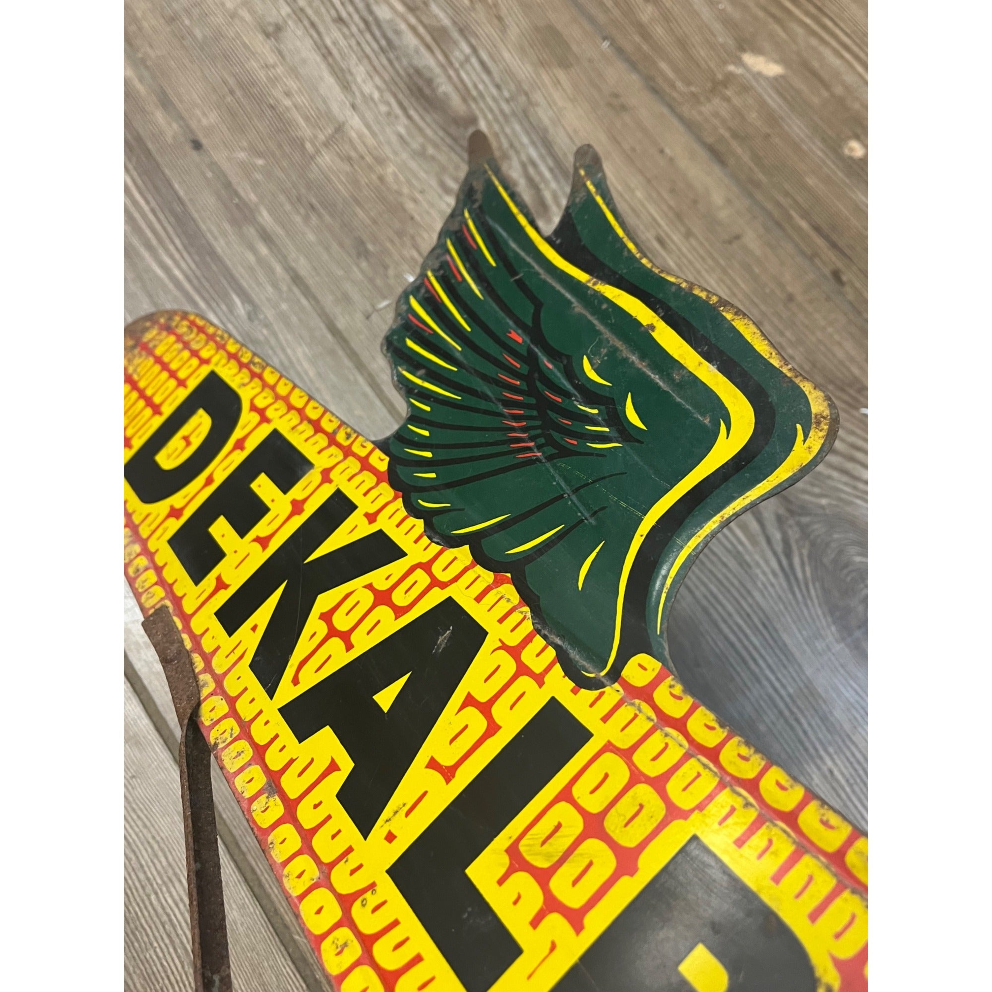 Vintage Dekalb Seed Corn Tin Metal Advertising Weathervane Sign