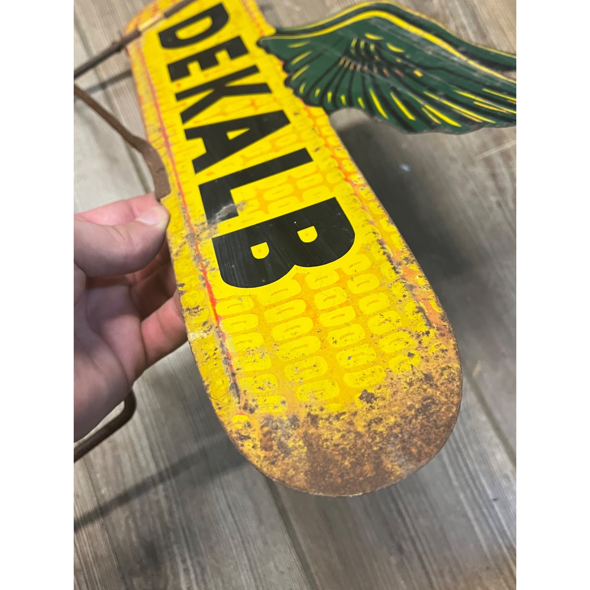 Vintage Dekalb Seed Corn Tin Metal Advertising Weathervane Sign