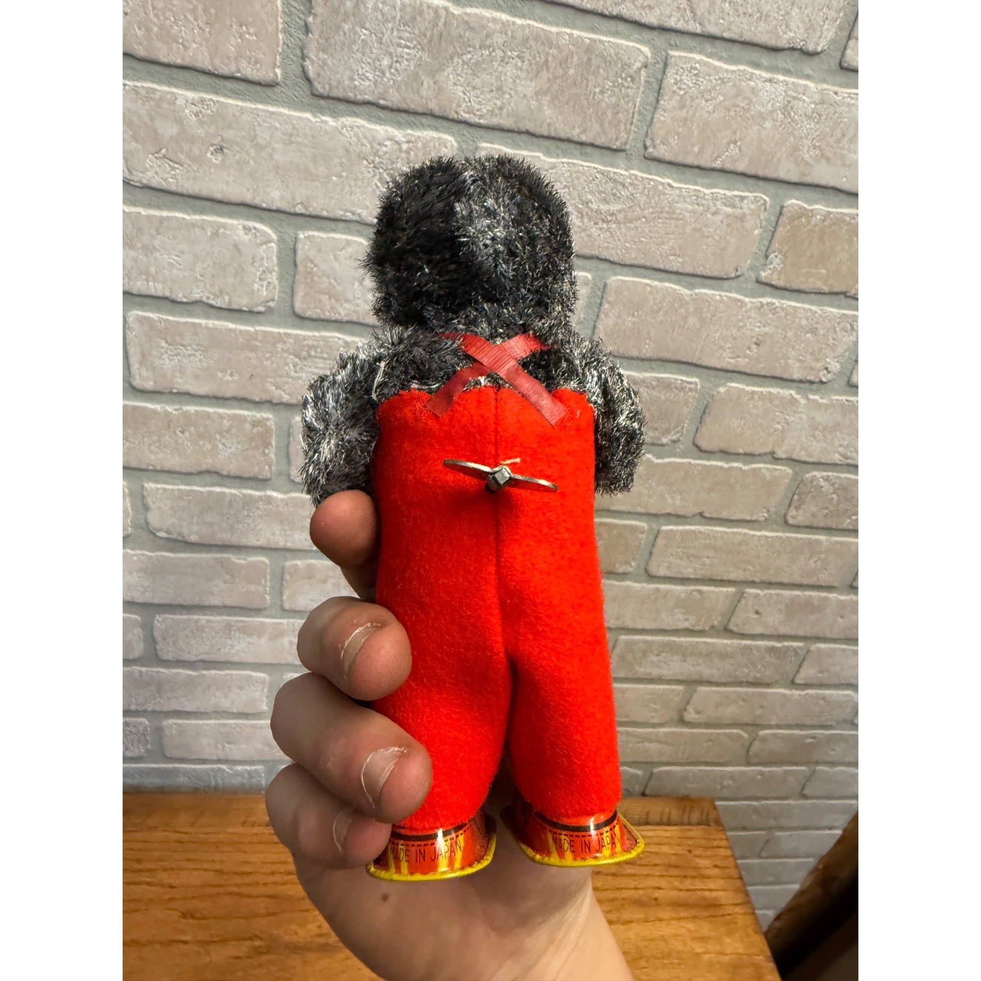 VINTAGE 1960s CUBBY THE READING BEAR MECHANICAL WIND-UP TIN LITHO TOY JAPAN