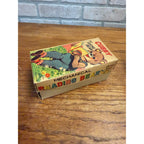 VINTAGE 1960s CUBBY THE READING BEAR MECHANICAL WIND-UP TIN LITHO TOY JAPAN