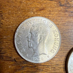 (2) 1939 Denmark 2 Kroner Silver Fine  Coins