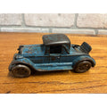 Antique 1920s Cast Iron Blue Coupe Toy w/ Rumble Seat AC Williams