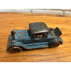 Antique 1920s Cast Iron Blue Coupe Toy w/ Rumble Seat AC Williams