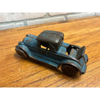 Antique 1920s Cast Iron Blue Coupe Toy w/ Rumble Seat AC Williams