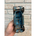 Antique 1920s Cast Iron Blue Coupe Toy w/ Rumble Seat AC Williams
