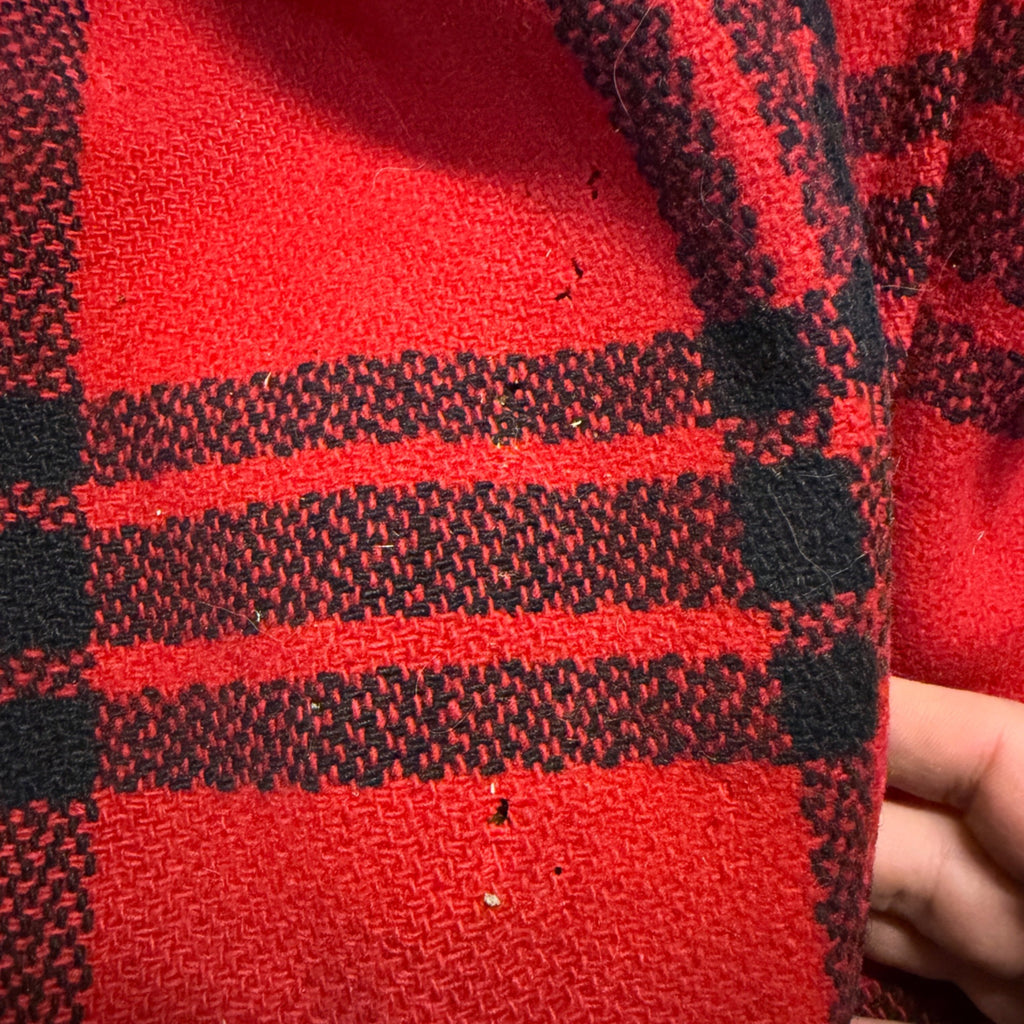 Vintage JC Higgins Woolrich Red Buffalo Plaid Wool Flannel Jacket Hunting