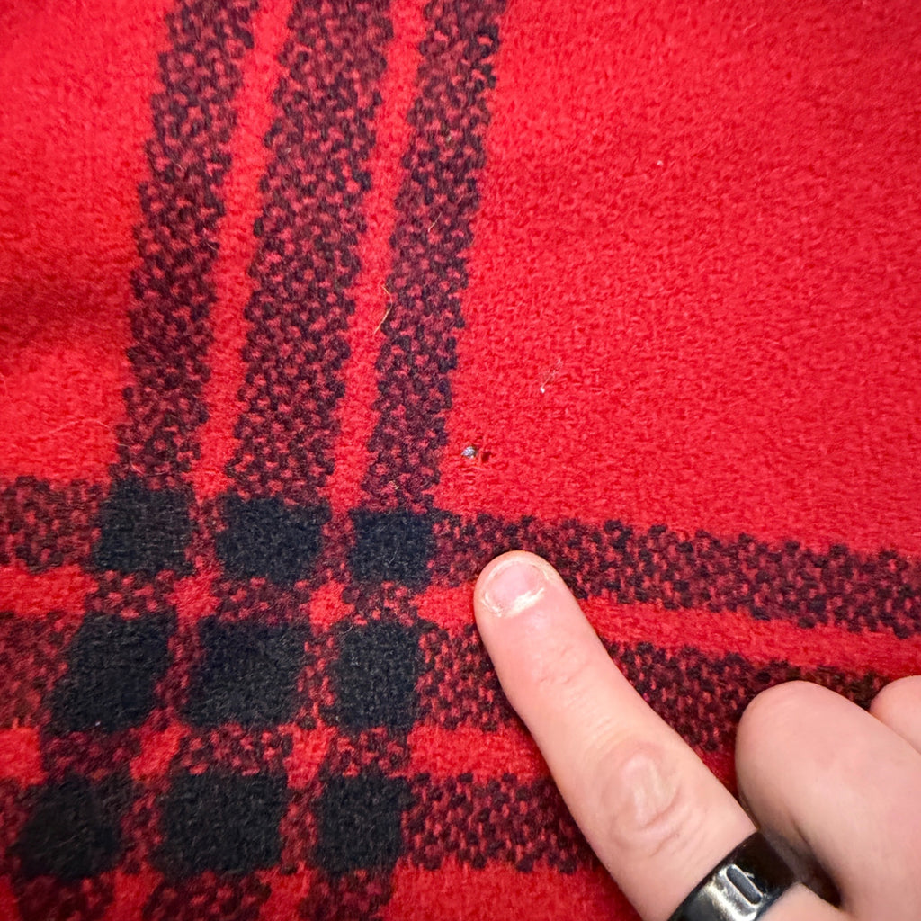 Vintage JC Higgins Woolrich Red Buffalo Plaid Wool Flannel Jacket Hunting