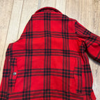 Vintage JC Higgins Woolrich Red Buffalo Plaid Wool Flannel Jacket Hunting