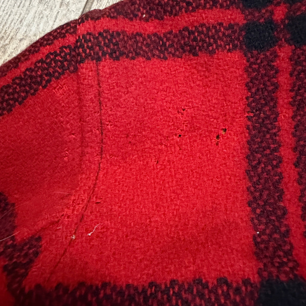 Vintage JC Higgins Woolrich Red Buffalo Plaid Wool Flannel Jacket Hunting