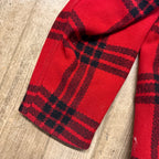 Vintage JC Higgins Woolrich Red Buffalo Plaid Wool Flannel Jacket Hunting