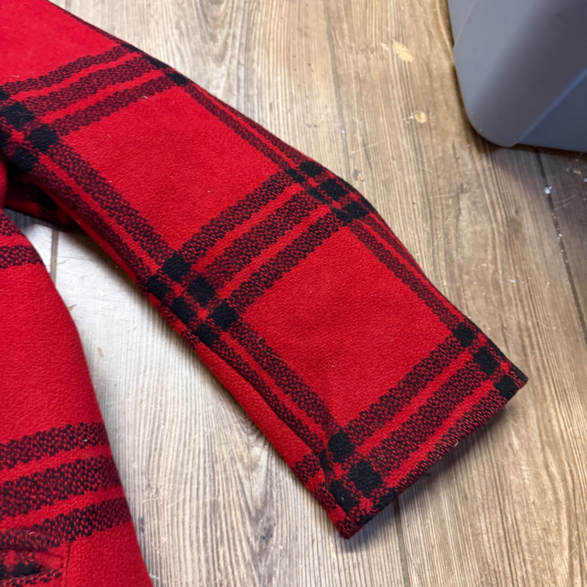 Vintage JC Higgins Woolrich Red Buffalo Plaid Wool Flannel Jacket Hunting