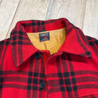Vintage JC Higgins Woolrich Red Buffalo Plaid Wool Flannel Jacket Hunting