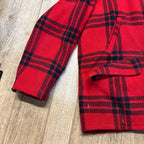 Vintage JC Higgins Woolrich Red Buffalo Plaid Wool Flannel Jacket Hunting