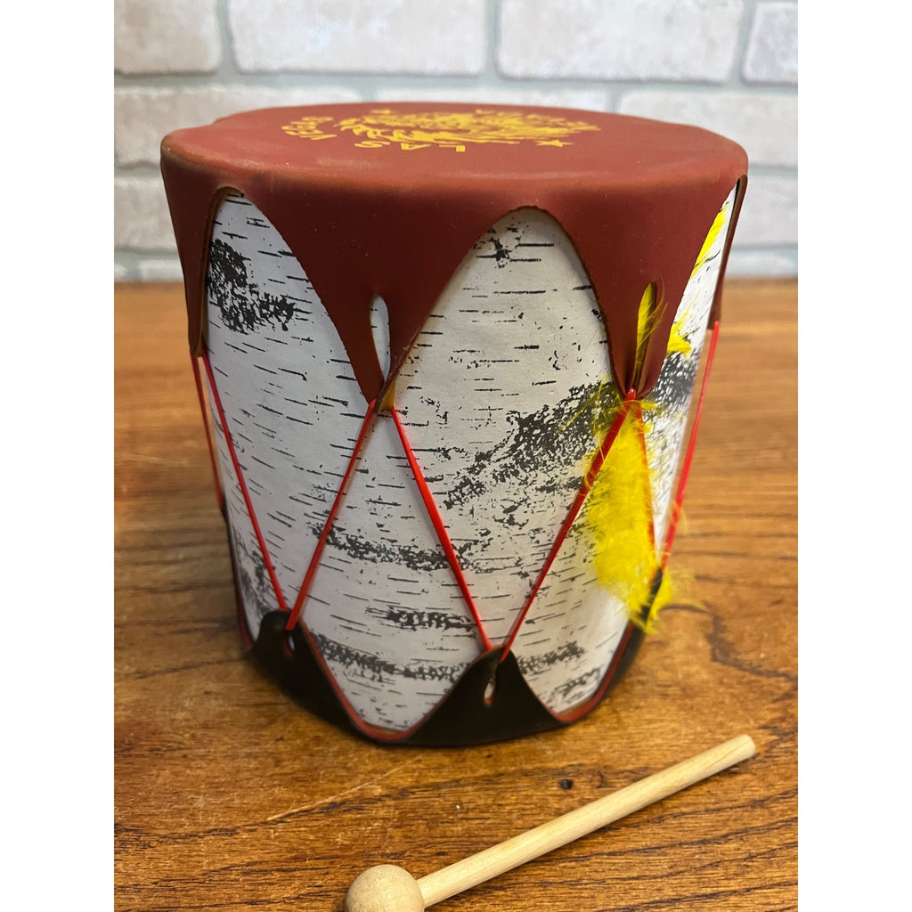 Vintage Native American Indian Las Vegas Nevada Toy Drum Souvenir Western Decor