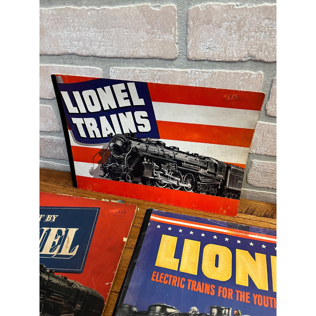 Original Lionel Electric Train Consumer Catalogs 1934, 1937, 1939, 1941, 1942