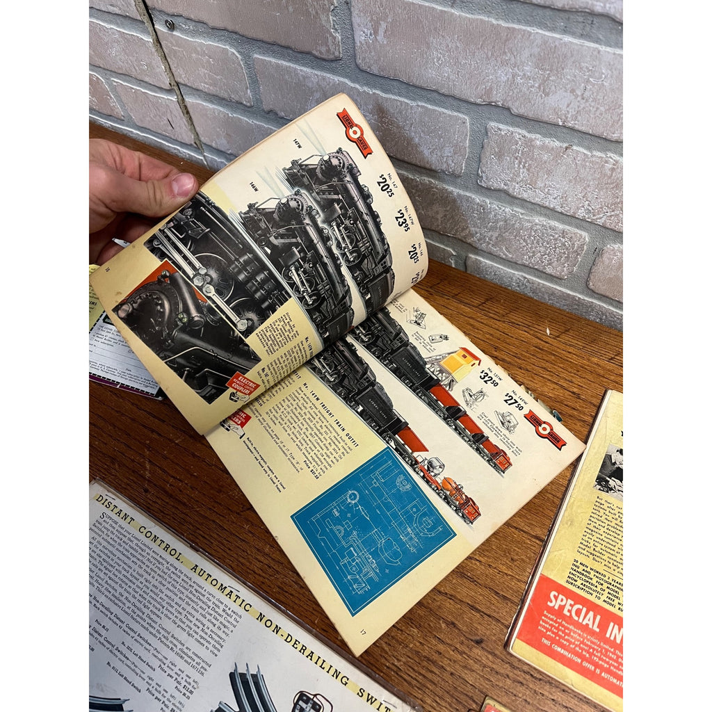 Original Lionel Electric Train Consumer Catalogs 1934, 1937, 1939, 1941, 1942