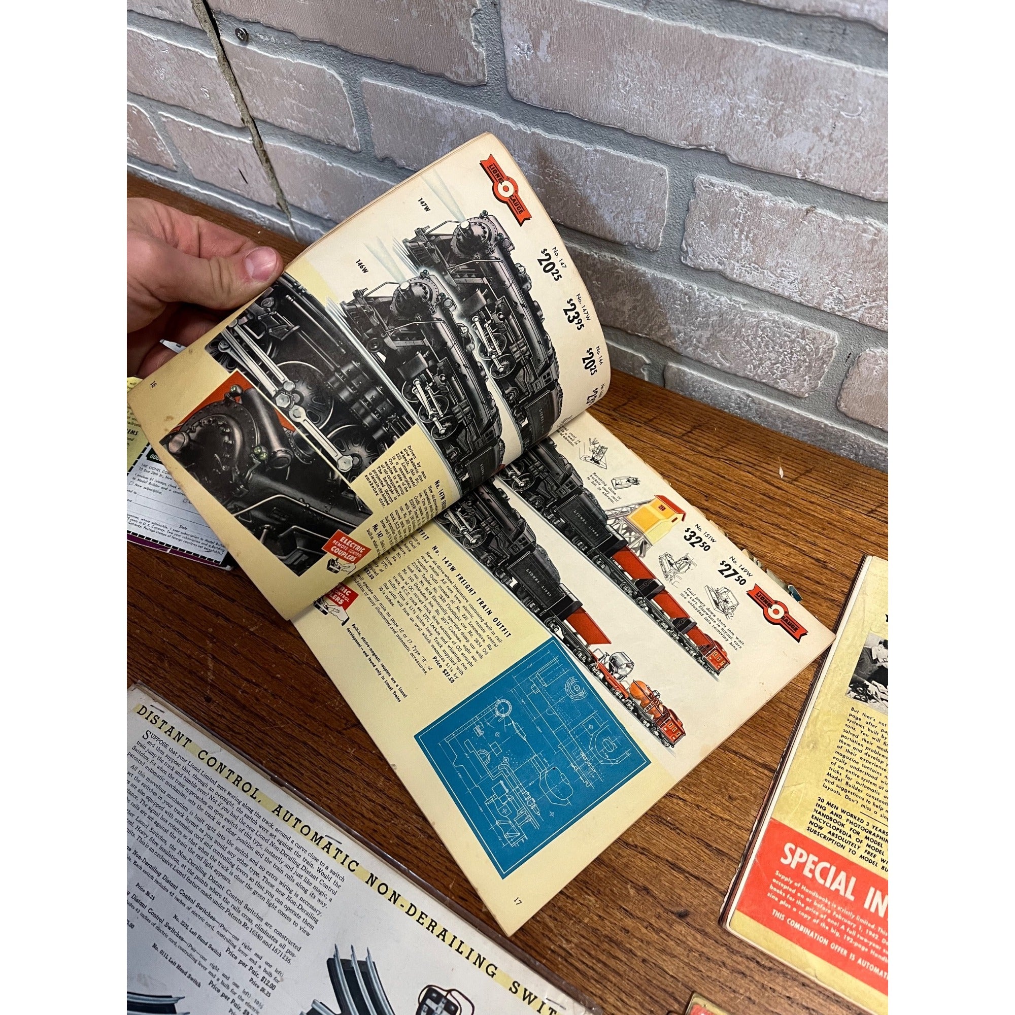 Original Lionel Electric Train Consumer Catalogs 1934, 1937, 1939, 1941, 1942