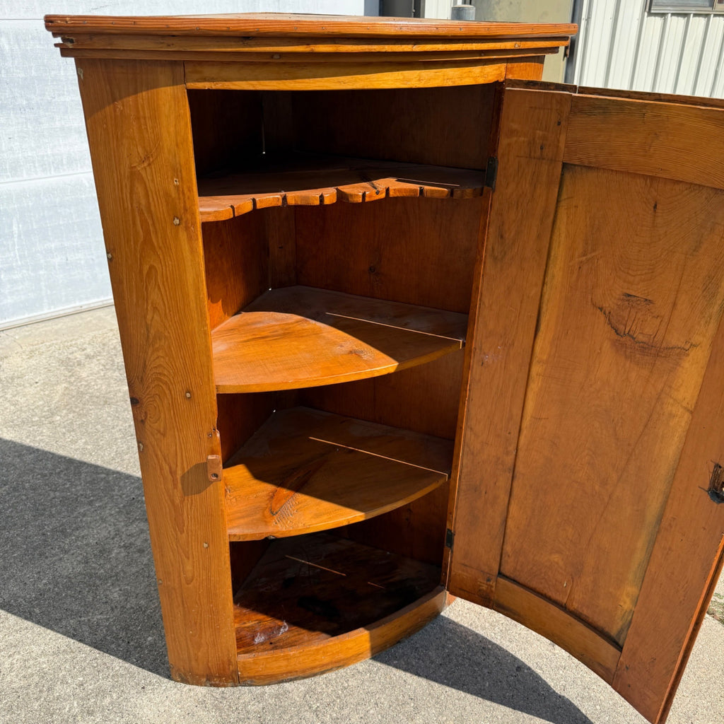 Antique Early American Corner Cupboard Primitive Country Pantry Small Jelly Cabinet