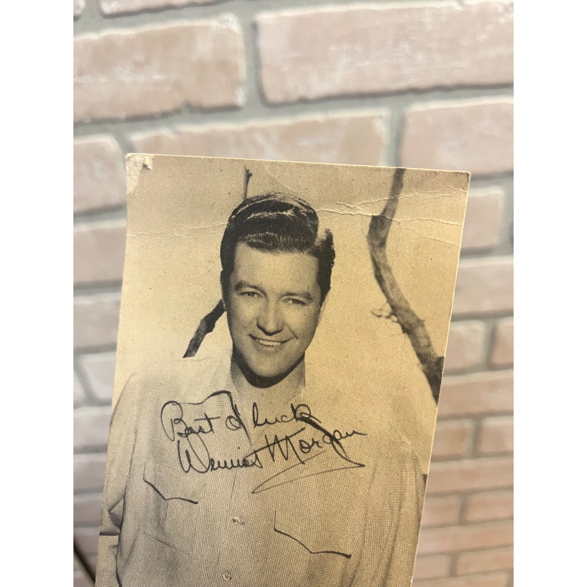 Dennis Morgan Kitty Foyle the Love Boat Actor Signed Postcard Warner Bros