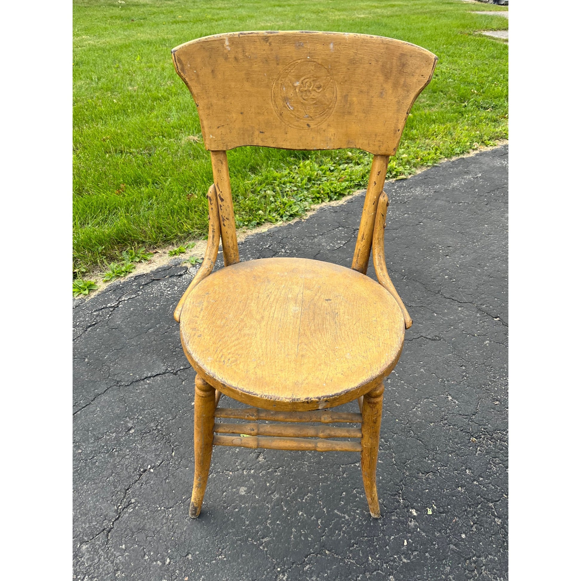 RARE Vintage Pre-Prohibition Cream City Brewing Co. Milwaukee Tavern Bar Chair