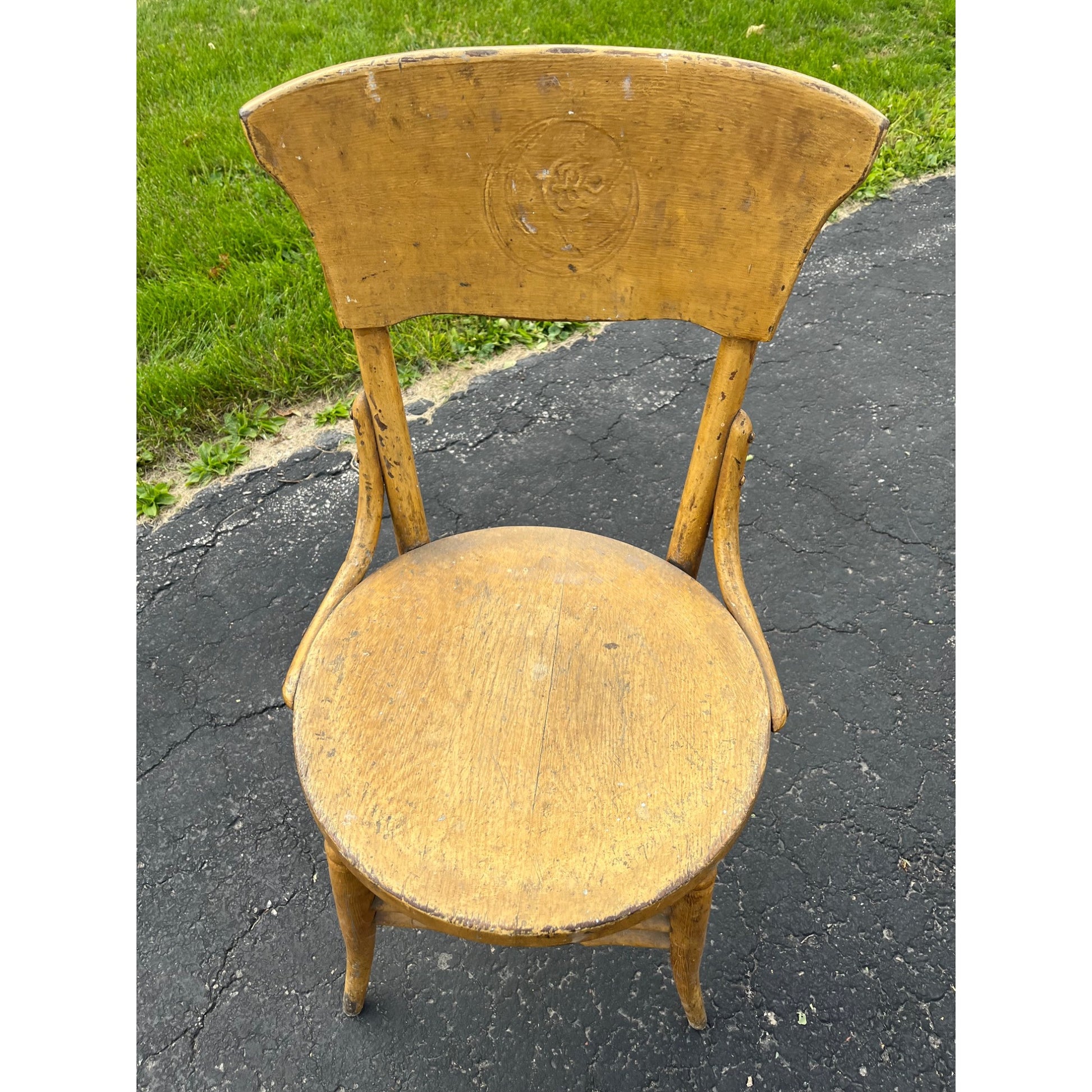 RARE Vintage Pre-Prohibition Cream City Brewing Co. Milwaukee Tavern Bar Chair