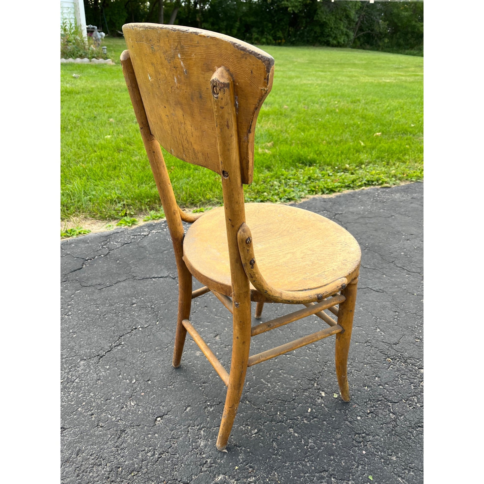 RARE Vintage Pre-Prohibition Cream City Brewing Co. Milwaukee Tavern Bar Chair