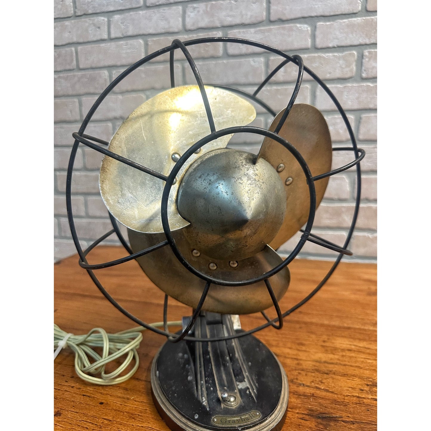 SCARCE Vintage Graybar Non-Oscillating Table Fan Art Deco Modernist Model 55X164G