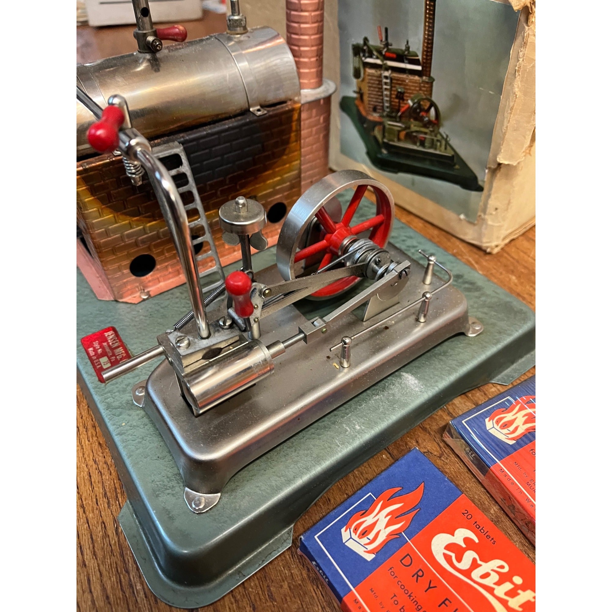 Vintage 1960's Jensen #75 Live Steam Dry Fuel Engine In Original Box Toy