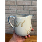 Vintage John B Taylor Louisville KY stoneware Creamer Grape Pattern 4.25" Tall