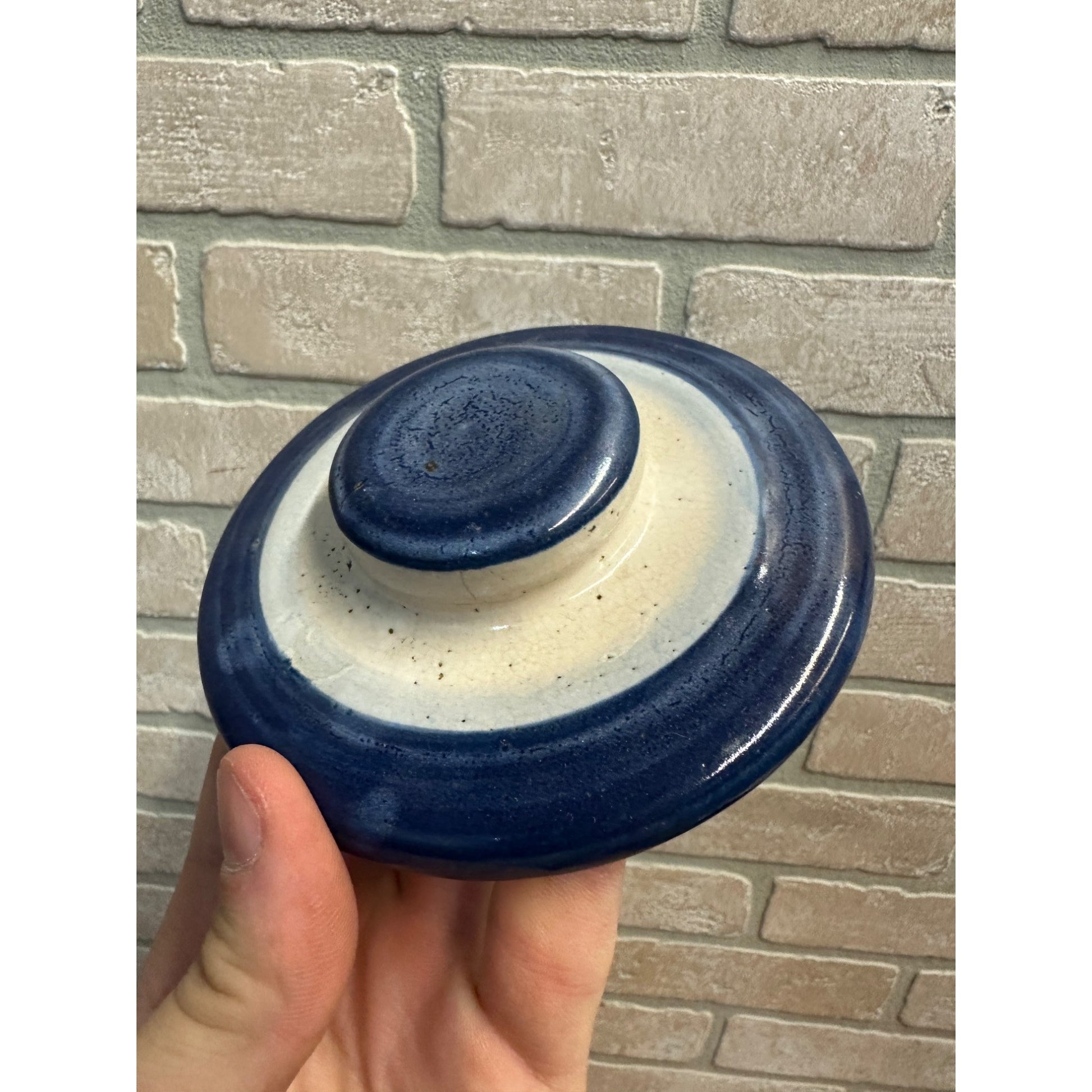 MA Hadley Pottery 4.75" Dia Replacement Lid Sugar Lidded Jar