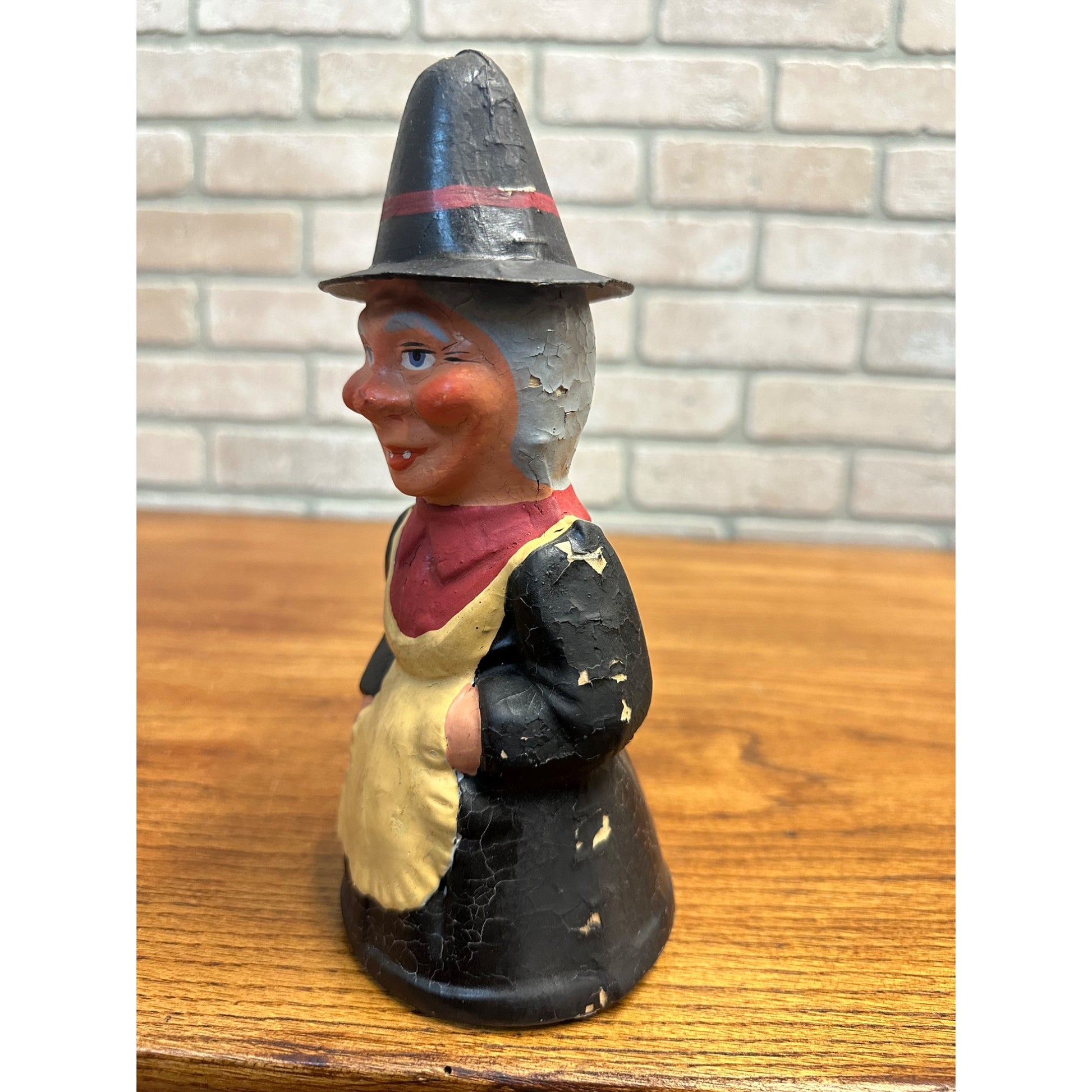 Vintage 1930s Halloween Witch Candy Container German 8.5" Tall