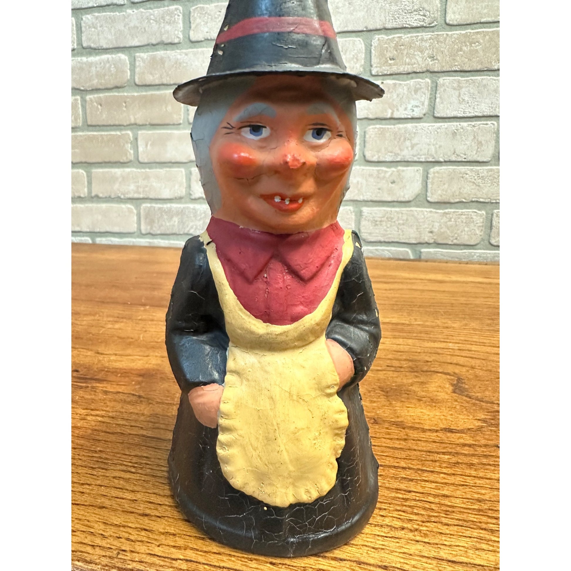 Vintage 1930s Halloween Witch Candy Container German 8.5" Tall