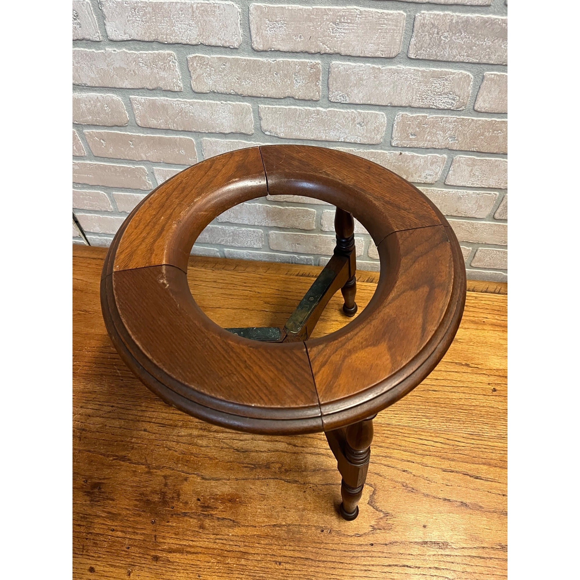 Antique Victorian Walnut Commode Chair Patent 1875 Chamber Pot Stand Primitive