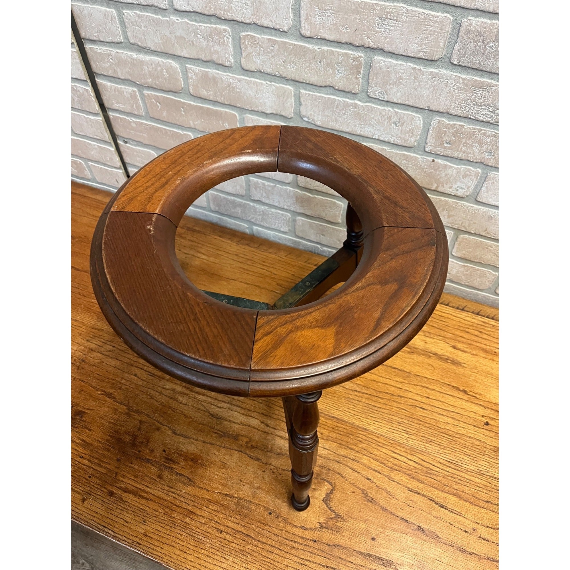 Antique Victorian Walnut Commode Chair Patent 1875 Chamber Pot Stand Primitive