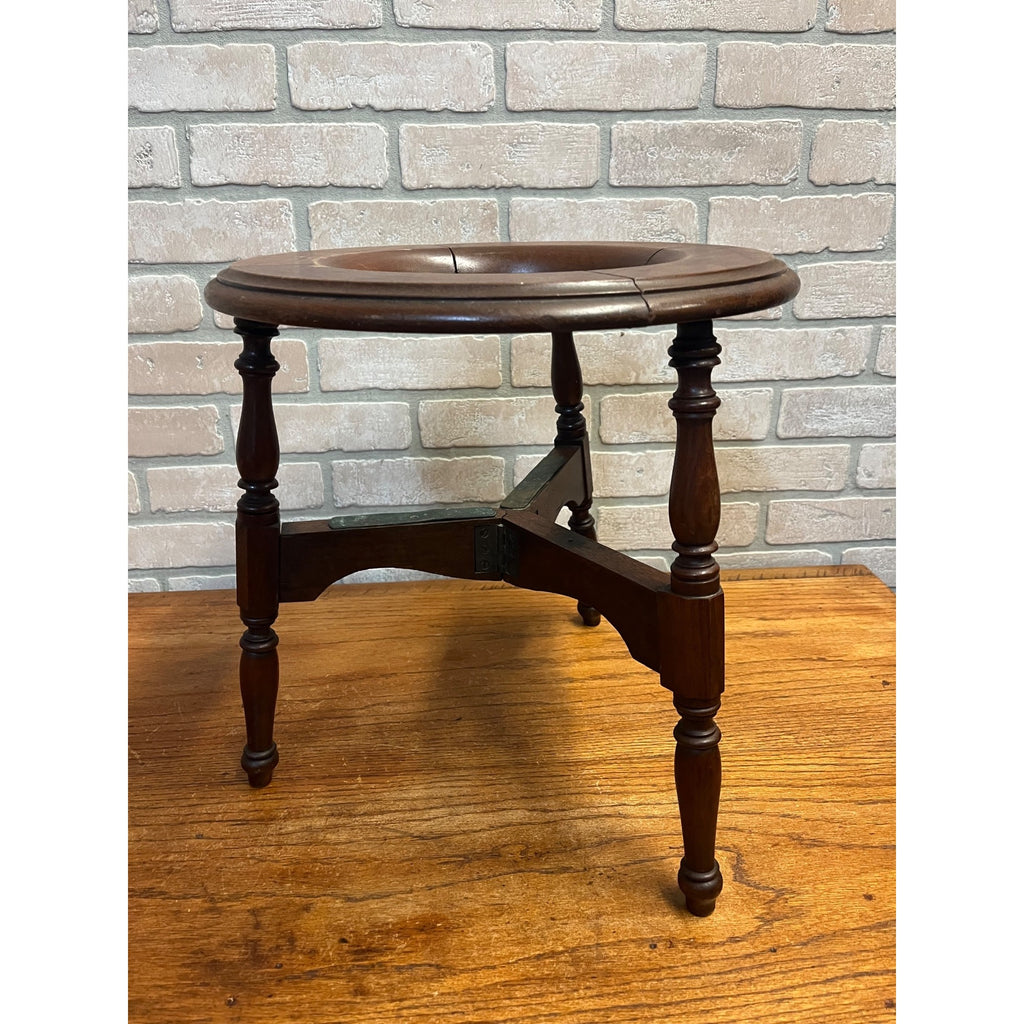 Antique Victorian Walnut Commode Chair Patent 1875 Chamber Pot Stand Primitive
