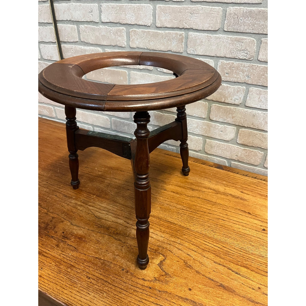 Antique Victorian Walnut Commode Chair Patent 1875 Chamber Pot Stand Primitive