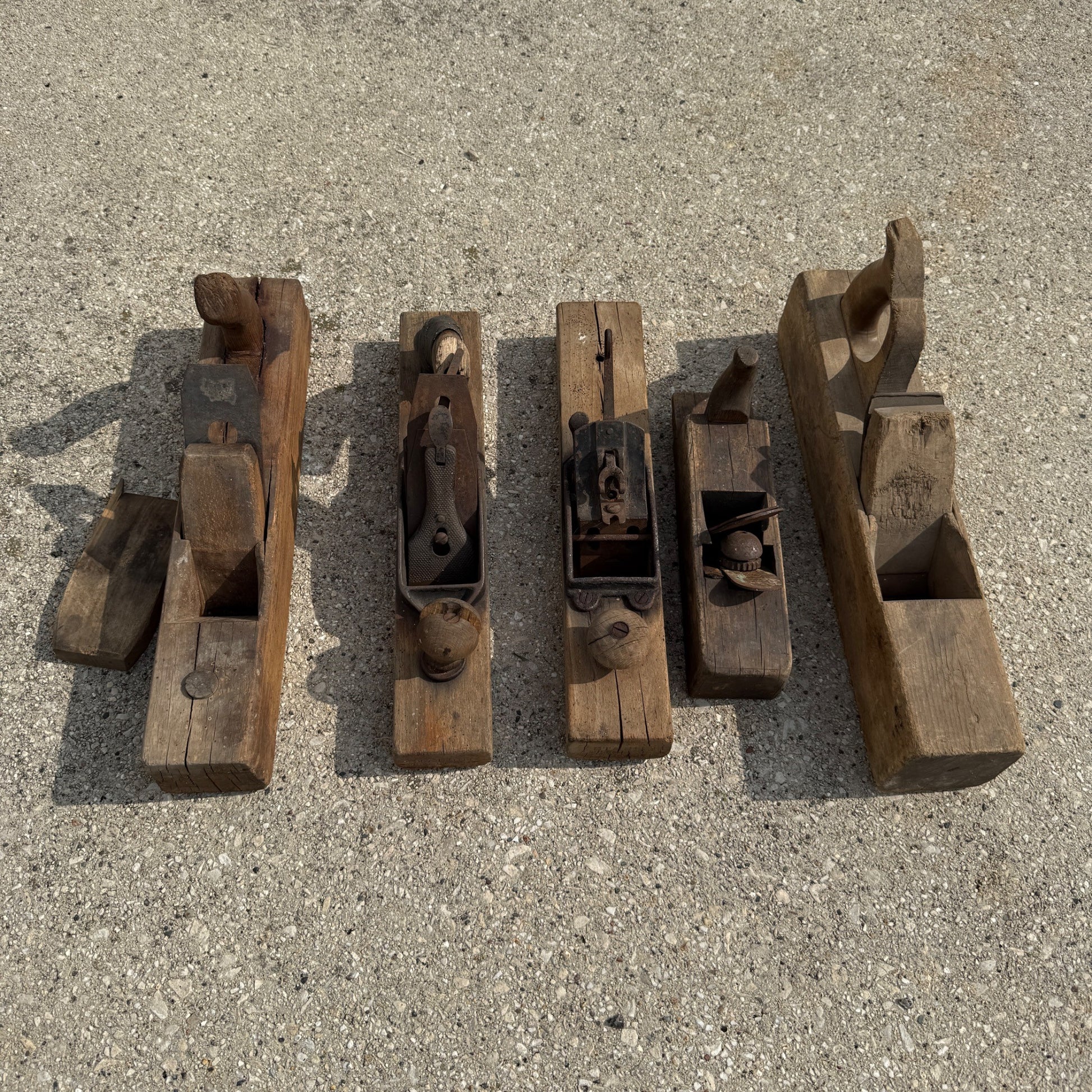 Vintage Antique Lot Woodworking Wooden Black Planes for parts Repair Stanley