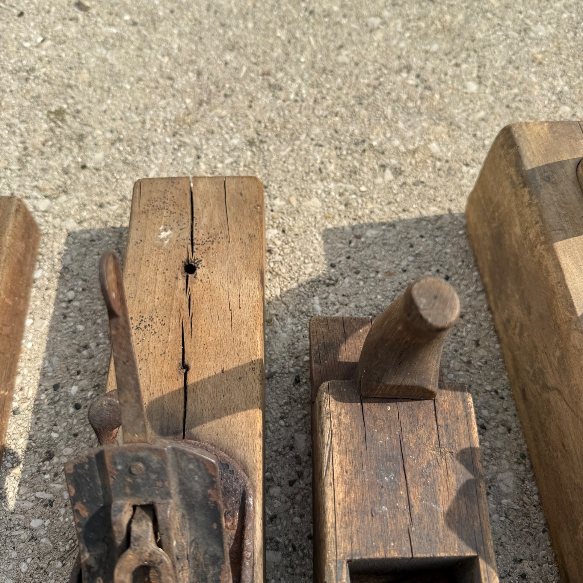 Vintage Antique Lot Woodworking Wooden Black Planes for parts Repair Stanley