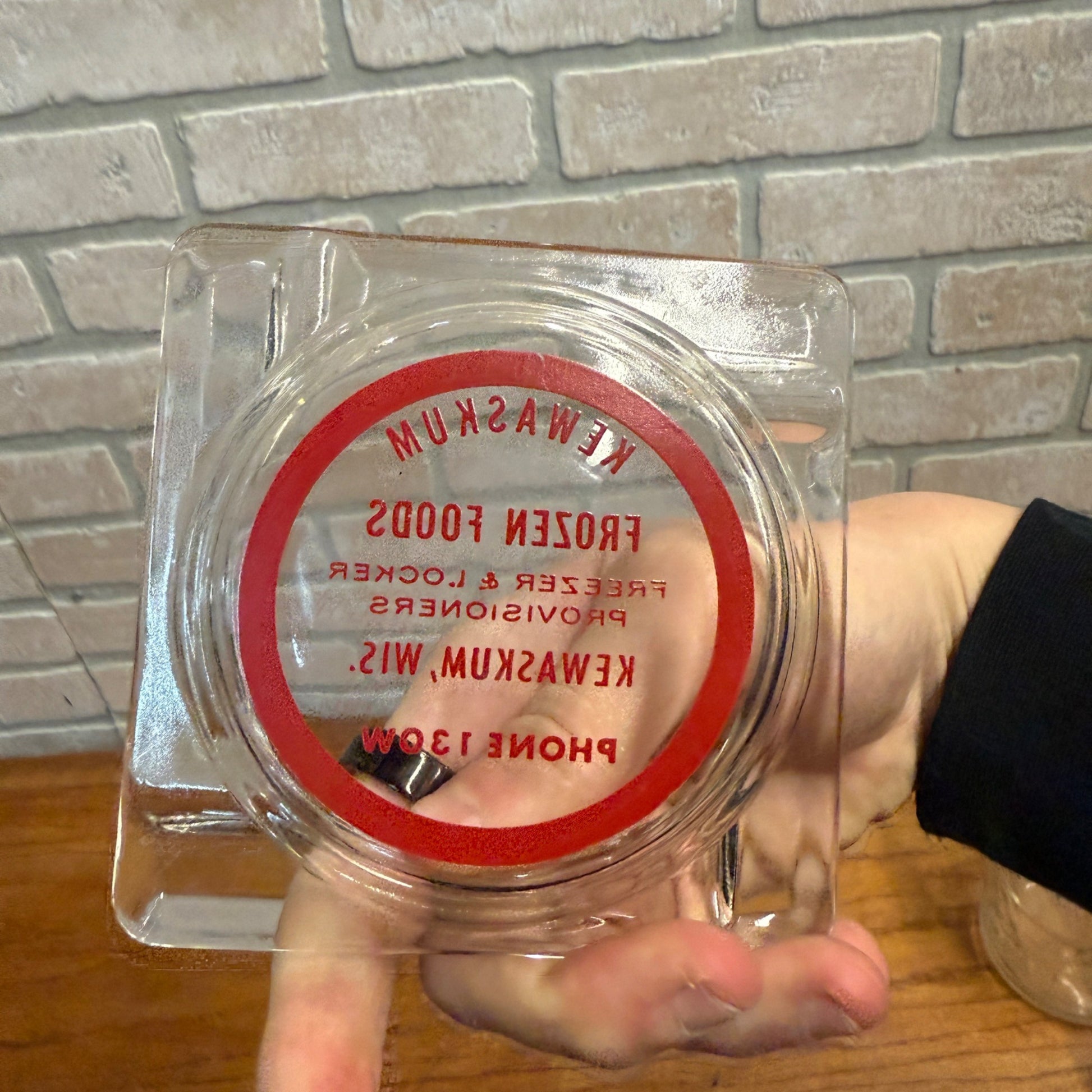 Vintage Kewaskum Frozen Foods Advertising Ashtray Kewaskum Wisconsin